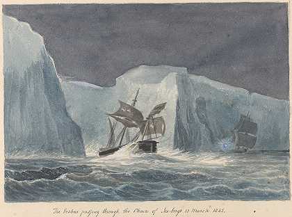查尔斯·汉密尔顿-史密斯的《穿过冰山链的埃里巴斯》