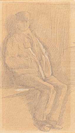 查尔斯·塞缪尔·基恩的《坐着的人》