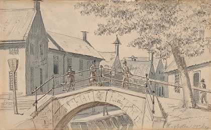 马丁努斯·罗比（Martinus Rørbye）的《温肖滕运河上的桥梁》