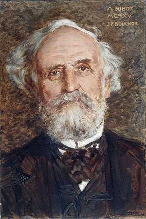 “肖像Albert Ribot（1842-1923），政治家。作者：Joseph Félix Bouchor