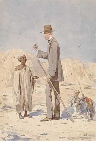 “路易·菲利普·阿尔伯特·d’奥尔良，威廉·德·法玛斯·泰斯塔斯在埃及的一次发掘中
