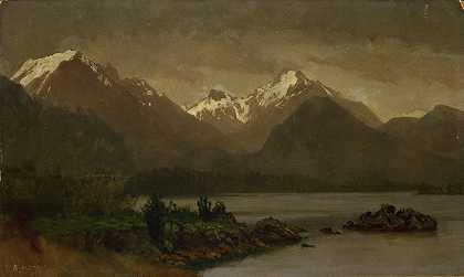 阿尔伯特·比尔斯塔特的《无题（山和湖）》