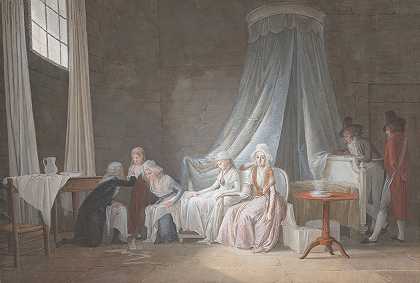 《布鲁尼尔医生照顾的皇家夫人》，1793年1月24日，让·巴蒂斯特·马莱特著