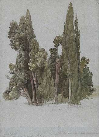 塞缪尔·帕尔默（Samuel Palmer）的《蒂沃利埃斯特别墅的柏树》