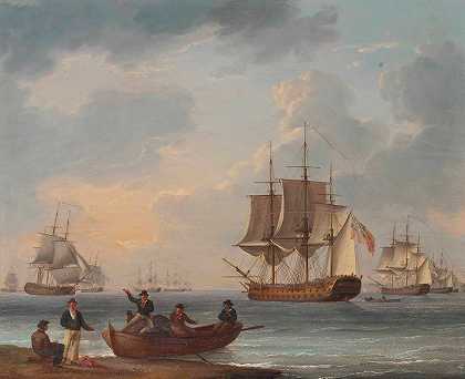威廉·安德森（William Anderson）的《水手们从海岸出发加入舰队》