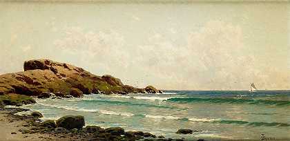 Alfred Thompson Bricher的《海景（罗德岛纽波特附近，罗德岛布里斯托尔近海）》