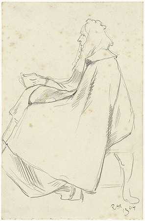 理查德·尼古拉·罗兰·霍斯特的《戴头巾的坐着女人》