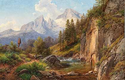 阿达尔伯特·瓦根的《瓦茨曼山景色》