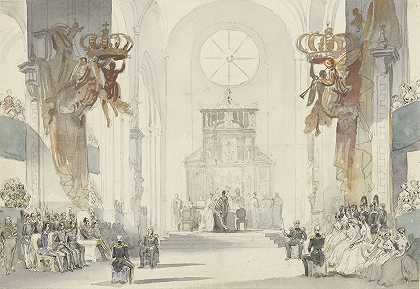 弗里茨·路德维希·冯·达德尔《路易丝公主与瑞典查尔斯王子的婚礼》