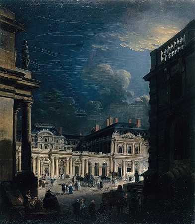 “皇宫广场，月光下，皮埃尔·安托万·德马奇