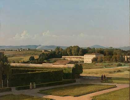 米歇尔·马丁·德罗林的《美第奇别墅花园风景》