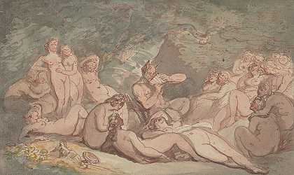 托马斯·罗兰森（Thomas Rowlandson）的《Satyrs and nymphs》