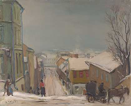 安德鲁斯·约翰尼的《塔尔图的冬季风景》
