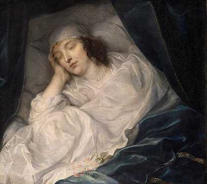 安东尼·范·戴克（Anthony van Dyck）的《迪格比夫人，在她的临终床上》（Lady Digby）