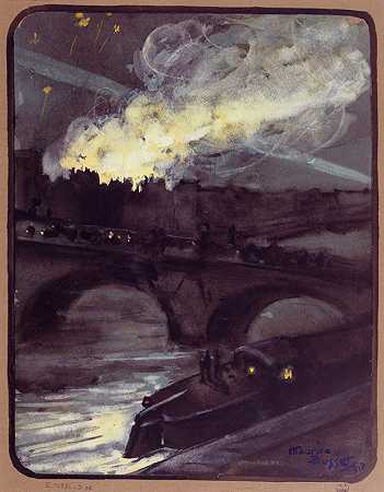 1918年轰炸巴黎。1918年4月12日莫里斯·布塞特在里沃利街纵火
