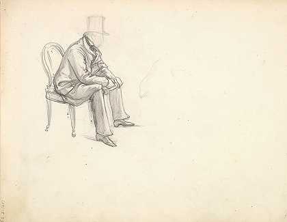 弗雷德里克·莱顿的《坐在椅子上的男人》