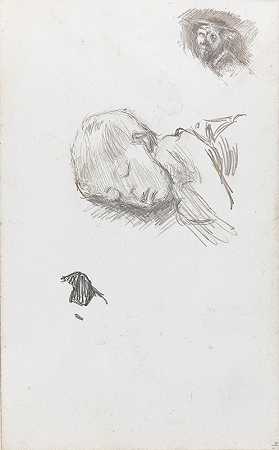 卢德维格·卡斯滕的《脸，睡着的孩子》