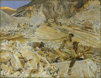 约翰·辛格·萨金特（John Singer Sargent）的《将大理石从采石场运到卡拉拉》