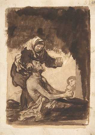 弗朗西斯科·德·戈亚（Francisco de Goya）的《一个女人给一个老人一个杯子》