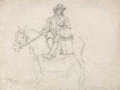 詹姆斯·沃德（James Ward）的《一个农夫骑着侧鞍，背着瓮》