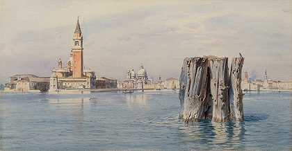 卡尔·弗里德里希·海因里希·维尔纳（Carl Friedrich Heinrich Werner）的《威尼斯圣乔治·马焦雷和圣玛丽亚·德拉致敬》（View of San Giorgio Maggiore and Santa Maria della Salute in Venice）