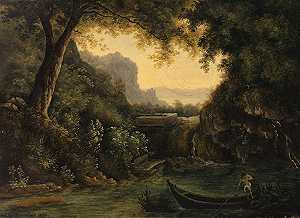 Isaak Fürstenberger的《裸体水手的河流风景》