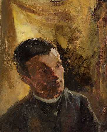 “亚历山大·伦斯基（1847-1908）的肖像，俄罗斯艺术家，扬·奇·格林斯基（Jan Ciągliński）