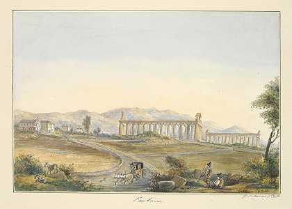 乔治·约翰·莫兰特（George John Morant）的《帕斯图姆之景》（View of Paestum）
