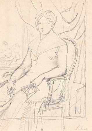 “安娜·约阿奇马·丹内斯基尔·劳维根伯爵夫人的肖像草稿，她74岁时出生于阿赫勒费尔特，由延斯·朱尔创作