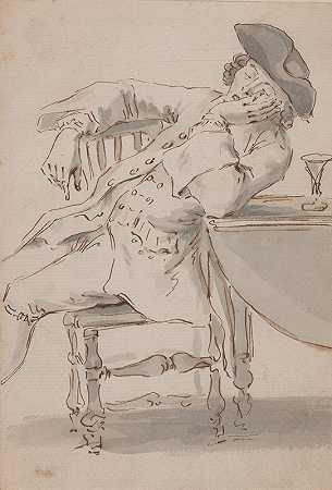路易·菲利普·博伊塔德的《倚着桌子睡着的男人》