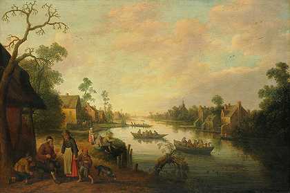 Joost Cornelisz Droochsloot的《河景》