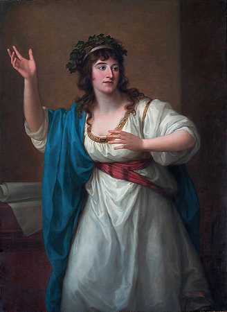 安吉丽卡·考夫曼（Angelica Kauffmann）的《卢卡即兴曲Virtuoso Teresa Bandettini Landucci肖像》