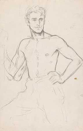 理查德·尼古拉·罗兰·霍斯特的《赤裸上身的阔腿男人2》