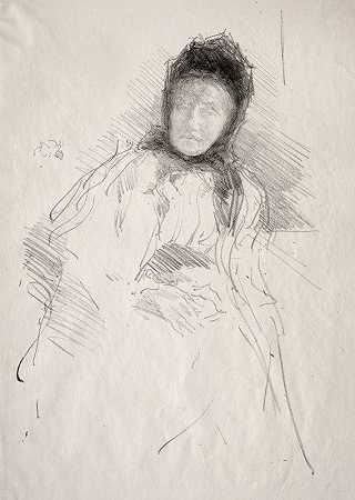 詹姆斯·阿博特·麦克尼尔·惠斯勒的《哈登夫人的未完成素描》