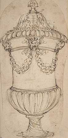 乔瓦尼·巴蒂斯塔·福吉尼（Giovanni Battista Foggini）的《盖帽加德鲁恩花瓶设计》（Satyr Heads hold Garlands）