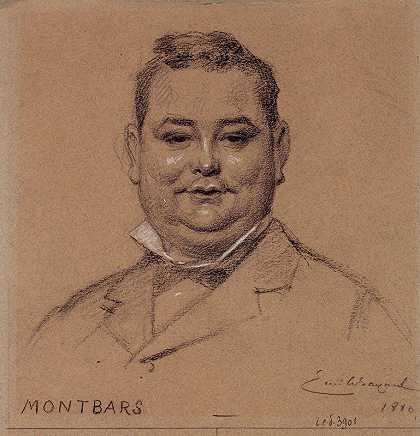 “皇家宫殿演员蒙巴斯肖像，埃米尔·安托万·巴亚德