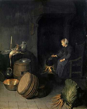 Pieter Van Den Bosch的《年轻的厨师》