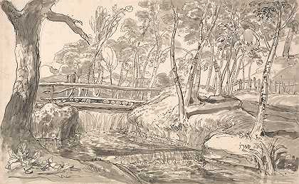 詹姆斯·沃德的《河流风景与瀑布》