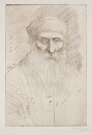 阿尔方斯·勒格罗斯的《长胡子男人的头像》