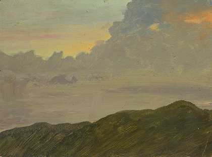 弗雷德里克·埃德温·丘奇的《山顶与云》