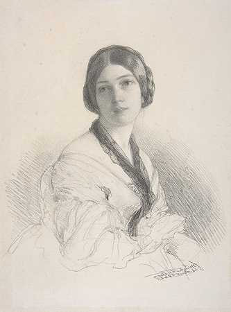 《古丁男爵夫人的肖像》，作者：弗朗茨·泽弗·温特哈尔特（Franz Xaver Winterhalter）