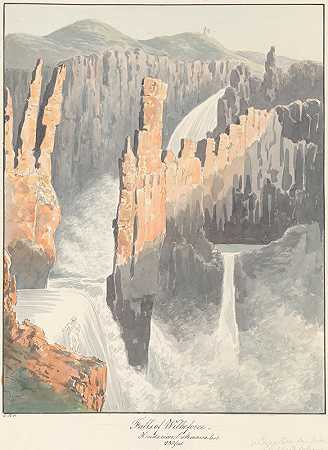 查尔斯·汉密尔顿·史密斯的《胡德河威尔伯福斯瀑布》