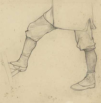 理查德·尼古拉·罗兰·霍斯特的《在梯子上行走的人的腿》