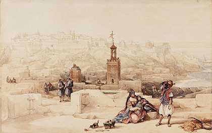 大卫·罗伯茨《摩洛哥丹吉尔城堡》