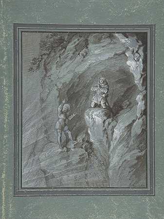 小弗朗茨·冯·豪斯拉布的《洞穴中的士兵接受来自天堂的祝福》