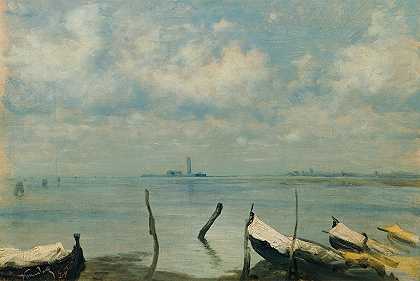 利奥波德·卡尔·穆勒（Leopold Carl Müller）的《从梅斯特雷到威尼斯的风景（泻湖风景）》