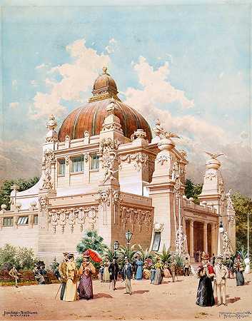 “1898年维也纳的周年纪念展理查德·莫瑟的维也纳馆