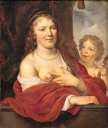 《一位女士和她的孩子扮演维纳斯和丘比特》（Govert Flinck）