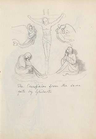 约翰·弗拉克斯曼《十字架受难》，摘自洛伦佐·吉贝尔蒂的《洗礼门》，佛罗伦萨