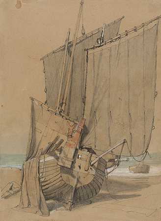塞缪尔·普劳特的《海滩上的渔船风干》